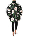 Dolce & Gabbana Black Floral Print Puffer Quilted Jacket