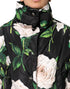Dolce & Gabbana Black Floral Print Puffer Quilted Jacket