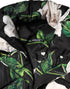 Dolce & Gabbana Black Floral Print Puffer Quilted Jacket