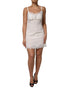 Dolce & Gabbana White Lace DG Logo Silk Dress Sleepwear