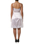 Dolce & Gabbana White Lace Gold DG Logo Silk Dress Sleepwear