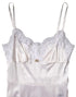 Dolce & Gabbana White Lace Gold DG Logo Silk Dress Sleepwear