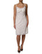 Dolce & Gabbana White Lace Gold DG Logo Silk Dress Sleepwear