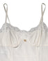 Dolce & Gabbana White Lace Gold DG Logo Silk Dress Sleepwear
