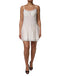 Dolce & Gabbana White Lace Gold DG Logo Silk Dress Sleepwear