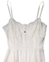 Dolce & Gabbana White Lace Gold DG Logo Silk Dress Sleepwear