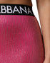 Dolce & Gabbana Pink Rhinestone Embellished Logo Mini Skirt