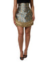 Dolce & Gabbana Blue Floral Jacquard Tasseled Mini Skirt