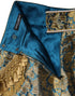 Dolce & Gabbana Blue Floral Jacquard Tasseled Mini Skirt