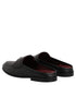 Dolce & Gabbana Black Calfskin Leather Slip On Loafers Shoes