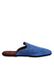 Dolce & Gabbana Blue Suede Capra Slides Flat Slipper Shoes