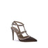 Valentino Garavani Rockstud Pumps Brown Leather Studded High Heels Women