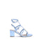 Valentino Garavani Rockstud Sandals Light Blue Calf Leather Block Heel Gladiator - Women’s