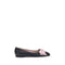 Valentino Garavani Bowow Ballerinas Black Pink Calf Leather Flats - Women’s