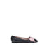 Valentino Garavani Bowow Ballerinas Black Pink Calf Leather Flats - Women’s
