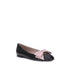 Valentino Garavani Bowow Ballerinas Black Pink Calf Leather Flats - Women’s