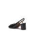 Valentino Garavani Valet Du Roi Black Brown Slingback Pumps – Block Heel Leather Shoes
