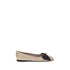 Valentino Garavani Bowow Ballerinas Beige Black Calf Leather Flats for Women