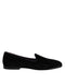 Dolce & Gabbana Black DG Crown Embroidery Loafers Slip On Shoes