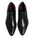 Dolce & Gabbana Black Leather Lace Up Dress Men Derby Shoes