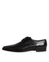 Dolce & Gabbana Black Leather Lace Up Dress Men Derby Shoes