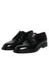 Dolce & Gabbana Black Calf Leather Lace Up Dress Derby Shoes