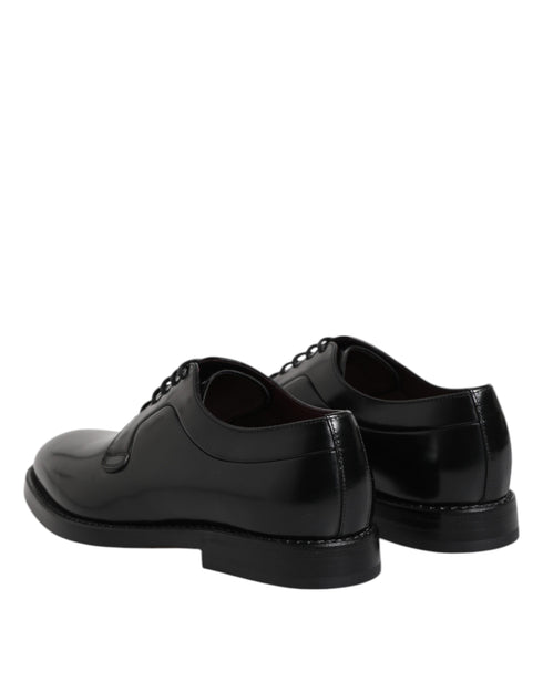 Dolce & Gabbana Black Calf Leather Lace Up Dress Derby Shoes