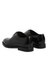 Dolce & Gabbana Black Calf Leather Lace Up Dress Derby Shoes