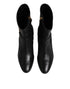 Dolce & Gabbana Black Leather Short Boots – Women’s Flat Biker Ankle Zip Shoes