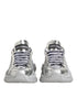 Dolce & Gabbana Super Queen Sneakers – Silver Leather Chunky Platform Shoes for Women