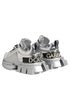 Dolce & Gabbana Super Queen Sneakers – Silver Leather Chunky Platform Shoes for Women