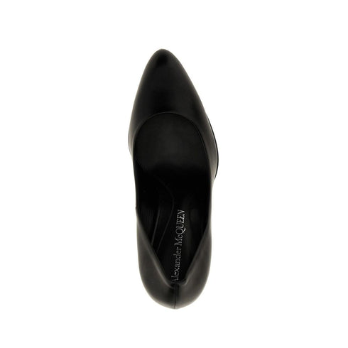 Alexander McQueen Armadillo Leather Pumps – Women's Black Sheepskin Heeled Shoes