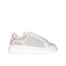 Alexander McQueen White Oversized Perforated Leather Sneakers Shoes - Women’s