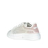 Alexander McQueen White Oversized Perforated Leather Sneakers Shoes - Women’s