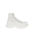 Alexander McQueen Tread Slick High-Top Sneakers – White Raffia with Rubber Sole for Women