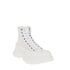 Alexander McQueen Tread Slick High-Top Sneakers – White Raffia with Rubber Sole for Women