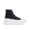 Alexander McQueen Tread Slick Sneakers Shoes – Black & White Canvas High Tops for Women