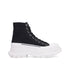 Alexander McQueen Tread Slick Sneakers Shoes – Black & White Canvas High Tops for Women