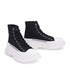 Alexander McQueen Tread Slick Sneakers Shoes – Black & White Canvas High Tops for Women