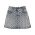 Balenciaga Logo Print Denim Skirt