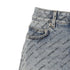 Balenciaga Logo Print Denim Skirt