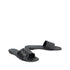 Bottega Veneta Amy Leather Mules Sandals – Black Lambskin Intrecciato Flat Slides for Women