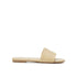 Bottega Veneta Amy Leather Sandals – Beige Lambskin Flat Slides for Women