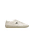 Saint Laurent Court Classic Low-Top Sneakers Shoes – White Canvas Leather Sneakers for Women