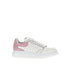 Alexander McQueen Larry Sneakers – White & Pink Calf Leather Oversized Shoes for Women