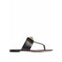 Valentino Garavani One Stud Flat Sandals | Black Leather Thong Slides for Women