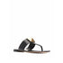 Valentino Garavani One Stud Flat Sandals | Black Leather Thong Slides for Women
