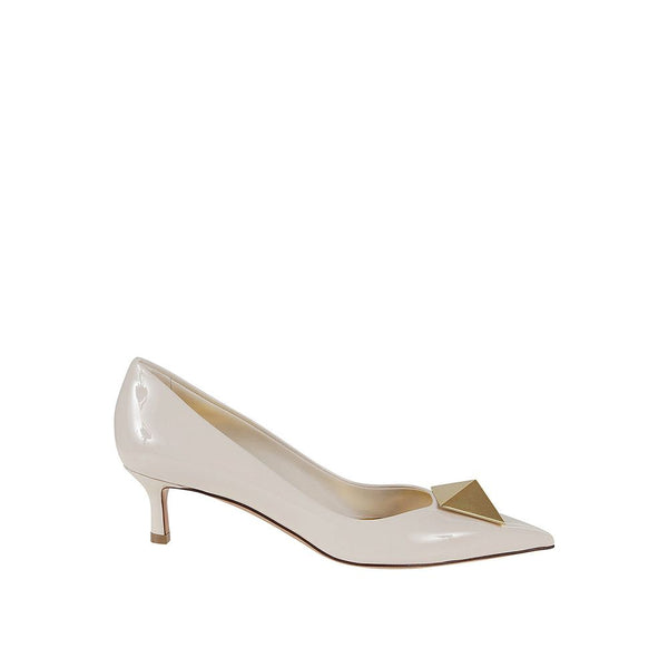 Valentino Garavani Maxi Stud Patent Leather Pumps – Beige Women’s Heels