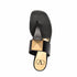 Valentino Garavani One Stud Flat Sandals | Black Leather Thong Slides for Women