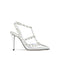 Valentino Garavani Rockstud Silver Leather High Heel Pumps for Women